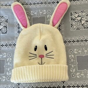 Source Unknown Cream Bunny Ear Hat